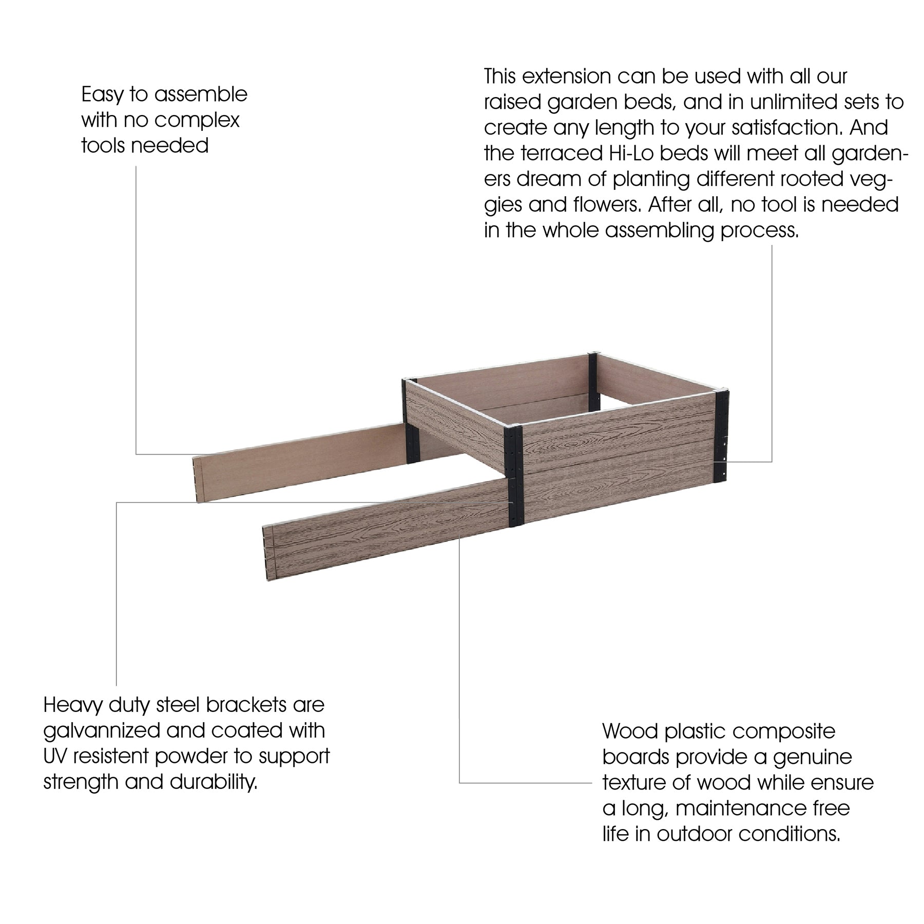 R0714E36 Terraced Double Bed Extension